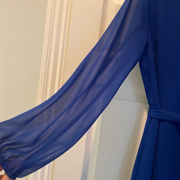 1. STATE cobalt blue EASTER wrap dress size 10 - Picture 8 of 16